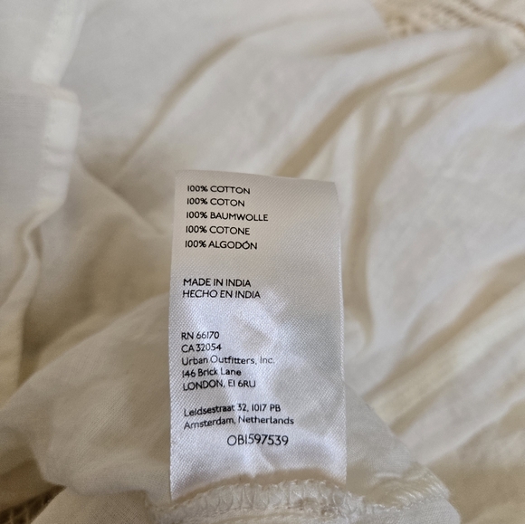 Free People Rebel Rebel Maxi Skirt FLAW Crochet Lace Cream Slit Boho Festival L - Picture 11 of 13